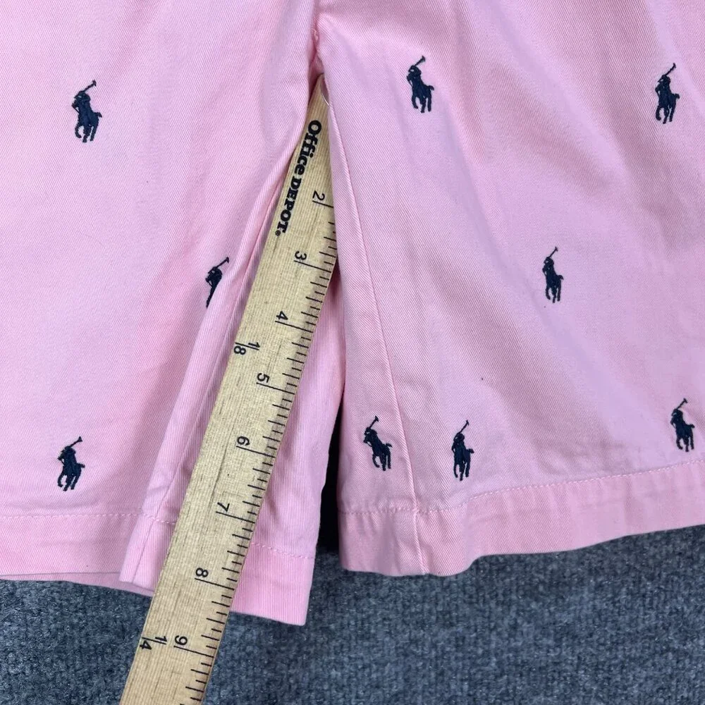 Vintage Polo‎ Pink Pony All Over Print Shorts Pant Size 33 Men's